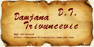 Damjana Trivunčević vizit kartica